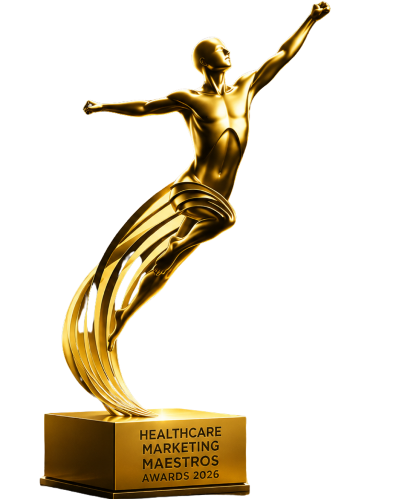 Healthcare Marketing Maestros Awards 2026 trophy for AHMP CON Chennai 2026